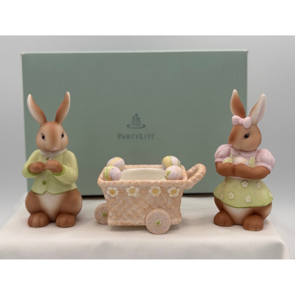 Partylite P7329 Baby Bertie & Bea Votive / Candle Holder - Easter NEW Open Box